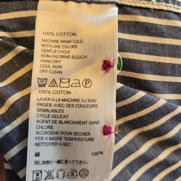 Tommy Bahama Jeans Island Crafted Striped Casual Classic Cotton Shirt XL - Picture 8 of 9